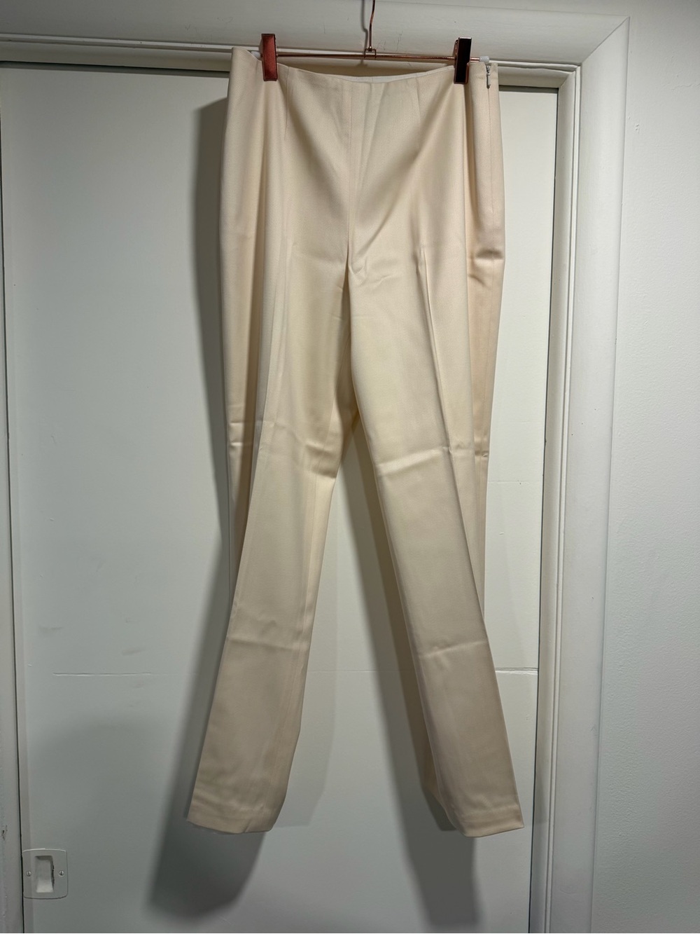 Women’s Worth Cream Straight-Leg High-Rise Trousers